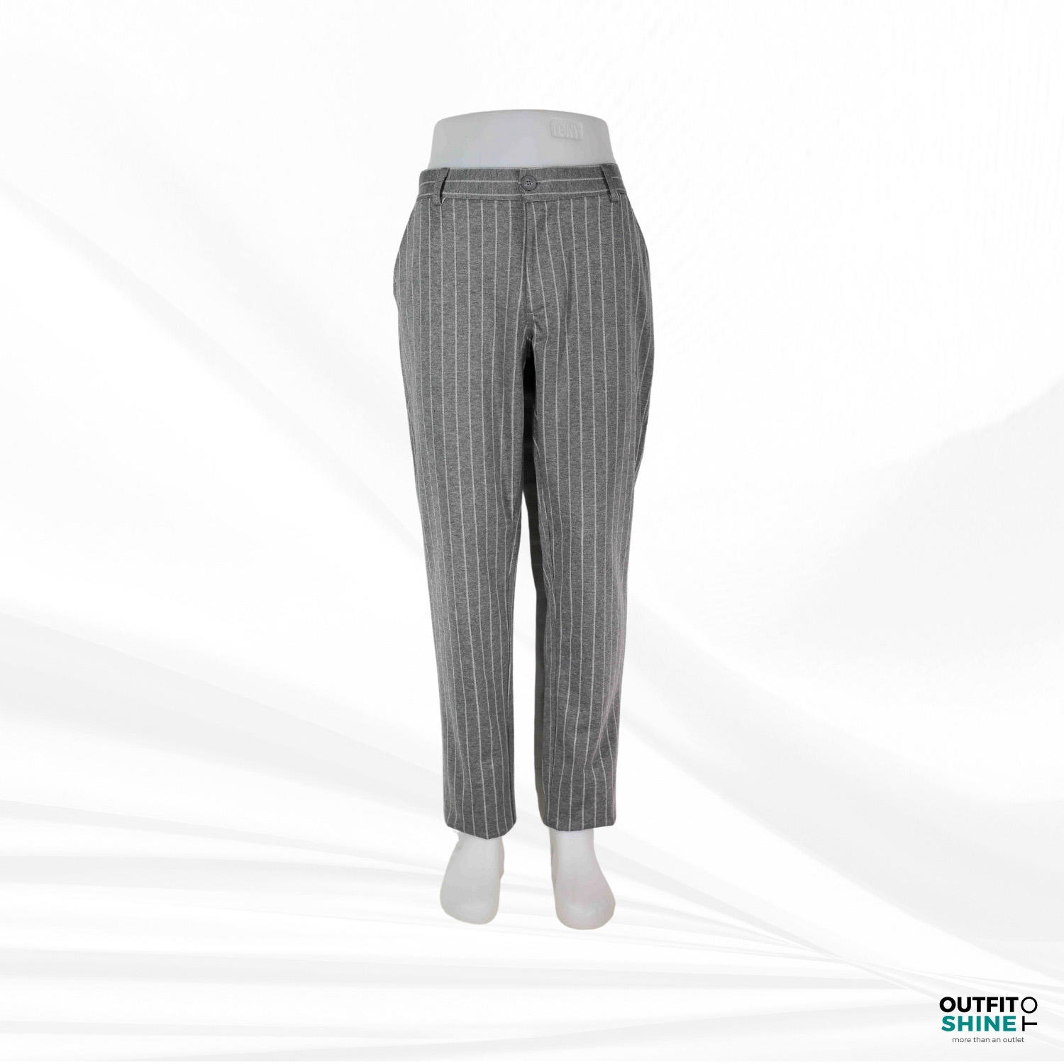 Pantaloni barbati gri cu dungi albe Blend