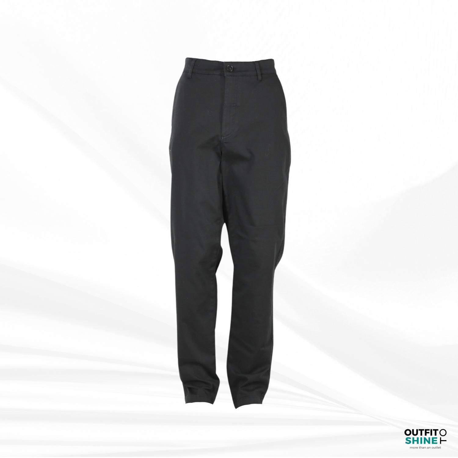 Pantaloni barbati negri Solid