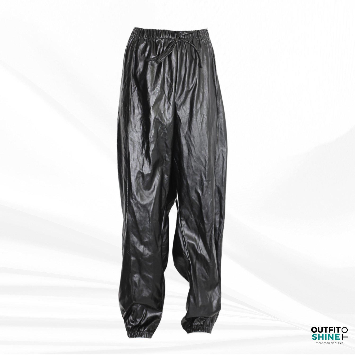 Pantaloni de piele dama negri Boohoo 