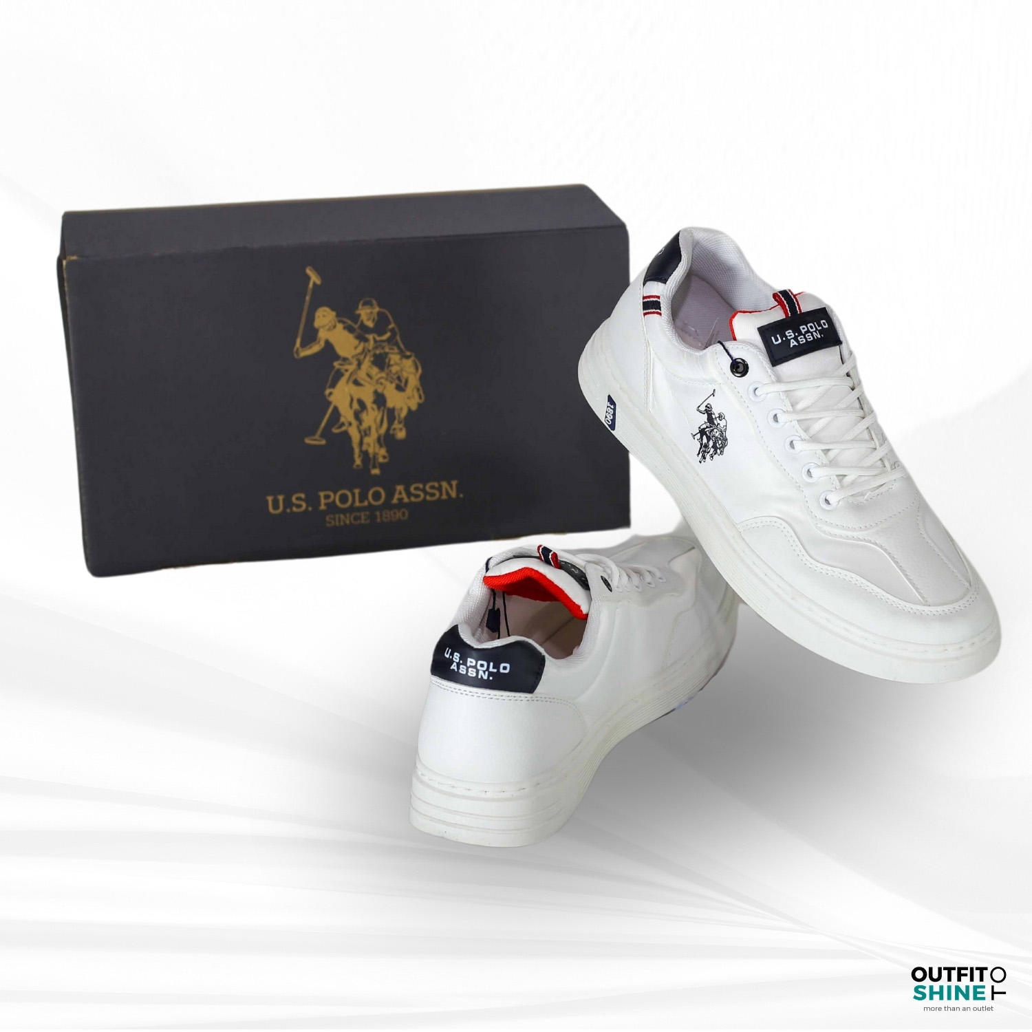 Pantofi casual barbati albi U.S.Polo ASSN 45