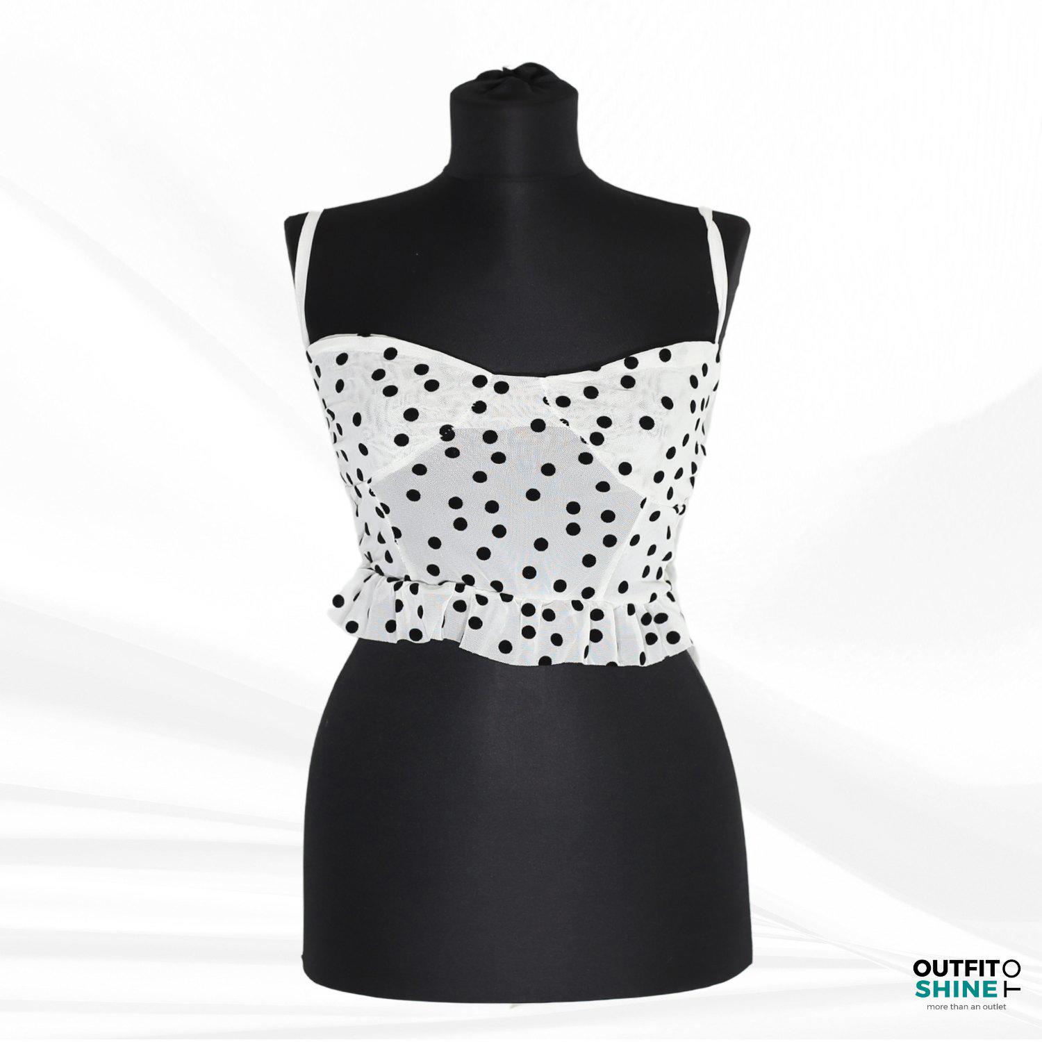 Top dama alb/negru Pretty XS