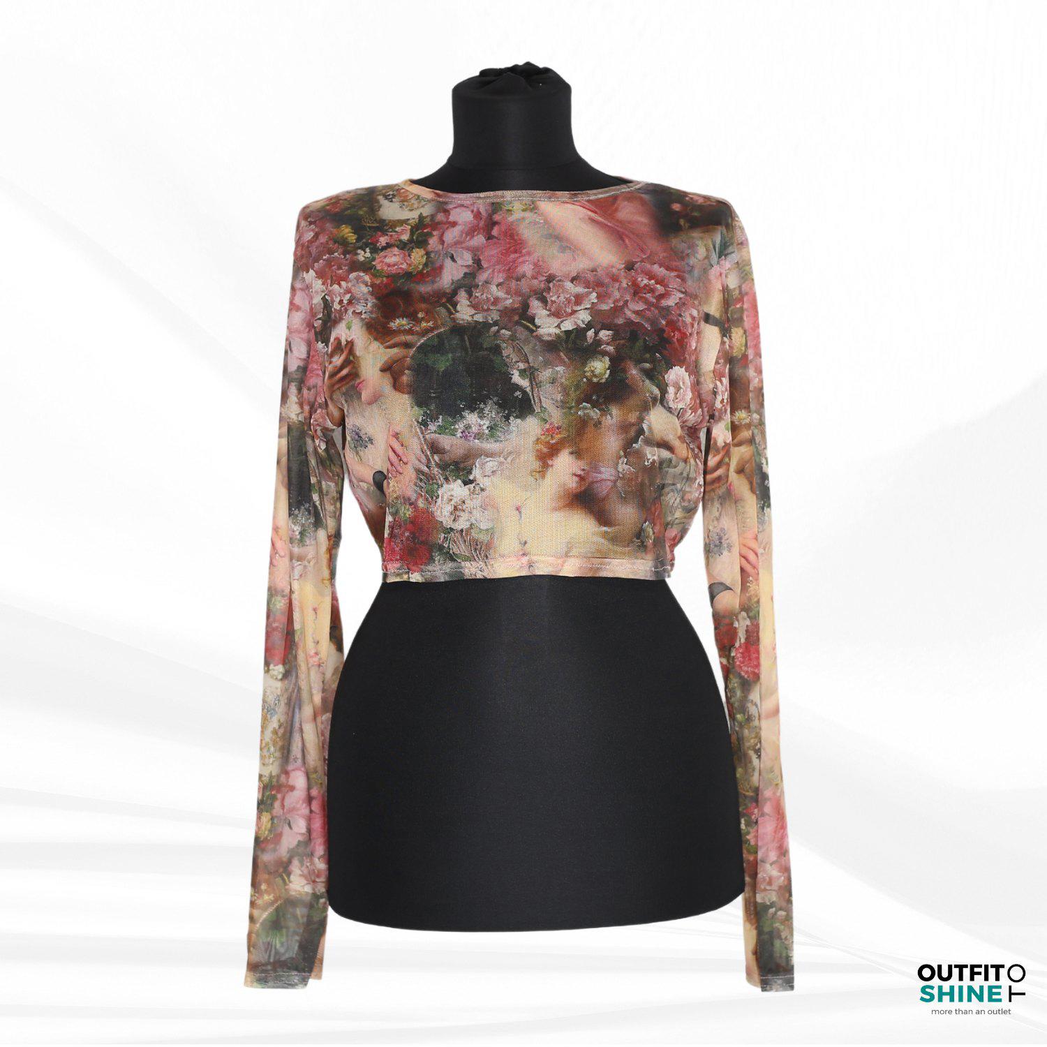 Top dama imprimeu floral Pretty 