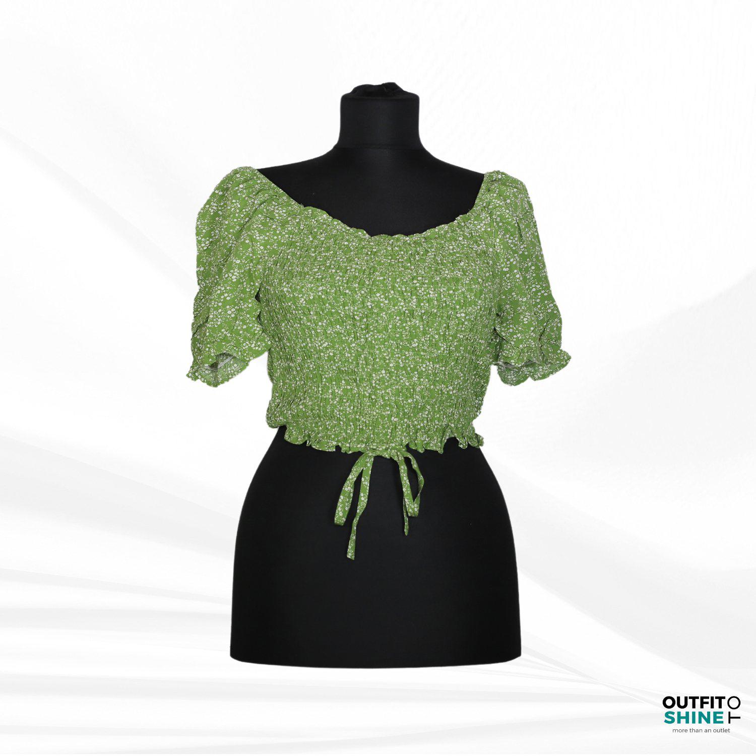 Top dama verde/alb Zuiki M/L