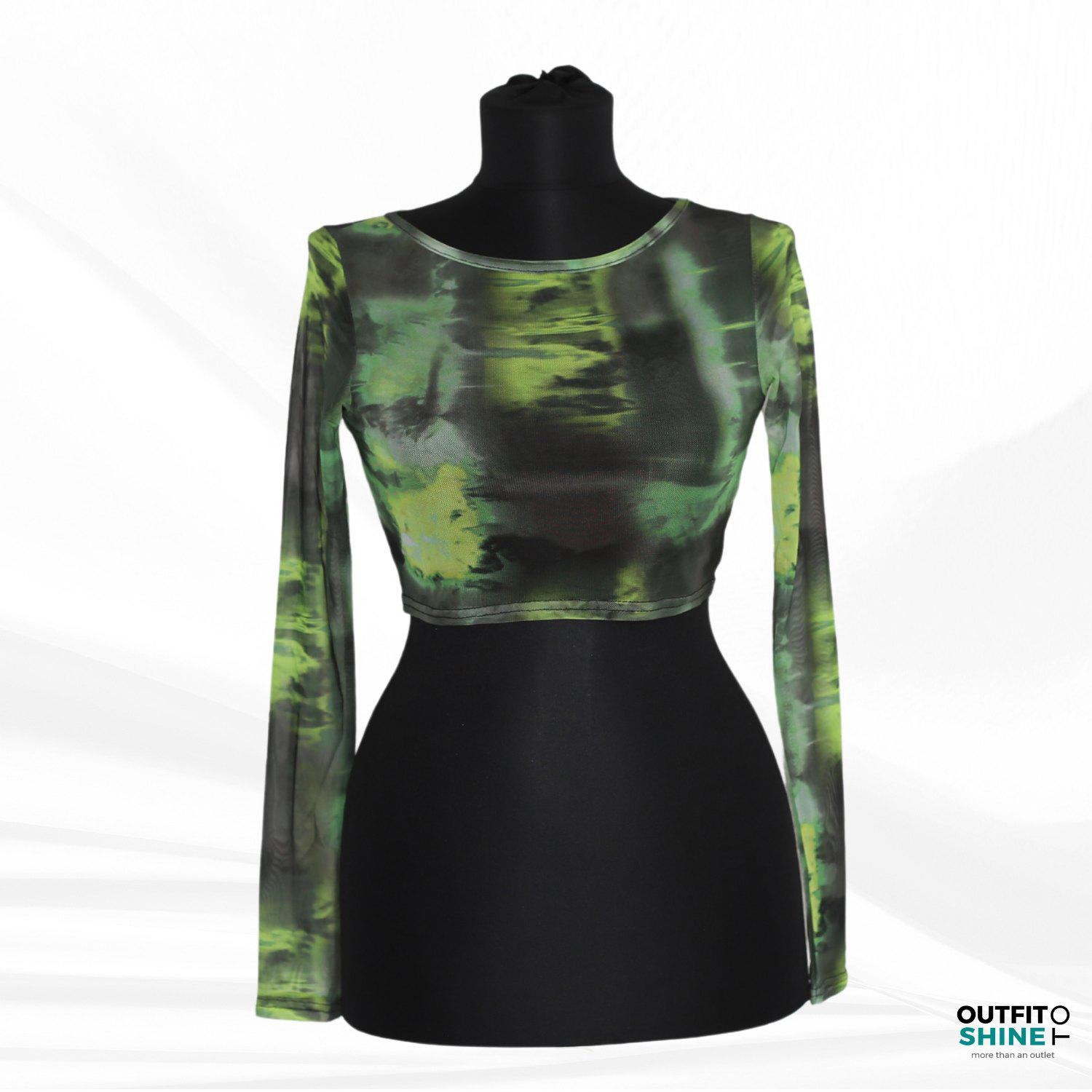 Top dama verde Pretty 