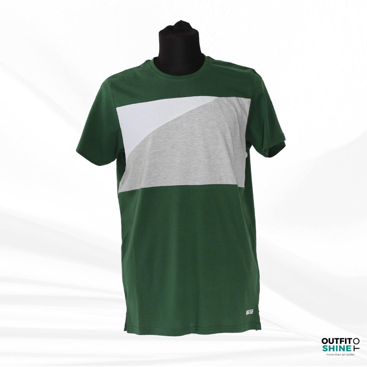 Tricou barbati verde/alb/gri Indicode