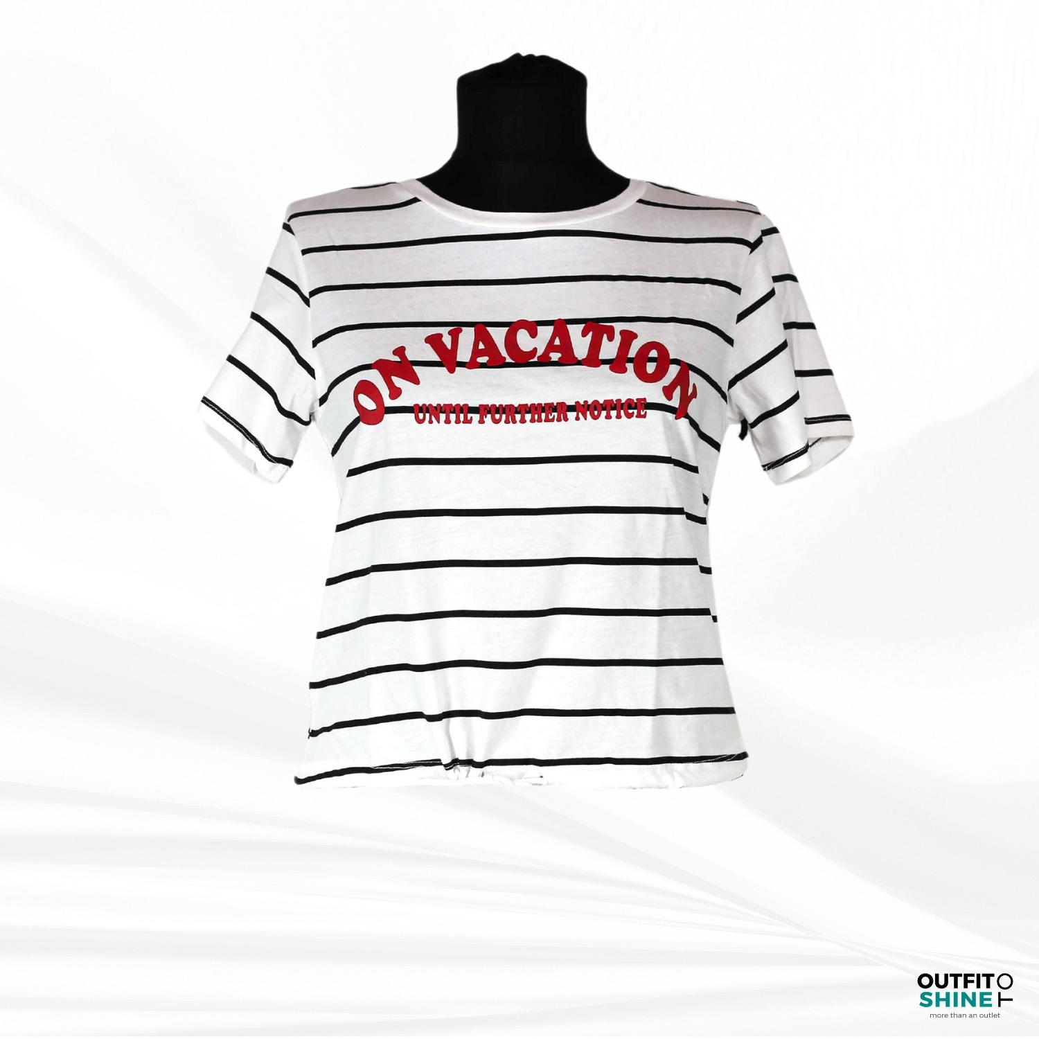 Tricou dama alb/negru DeFacto