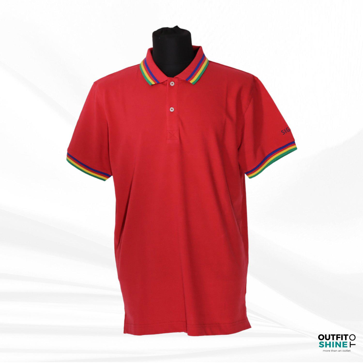 Tricou polo barbati rosu Signal 